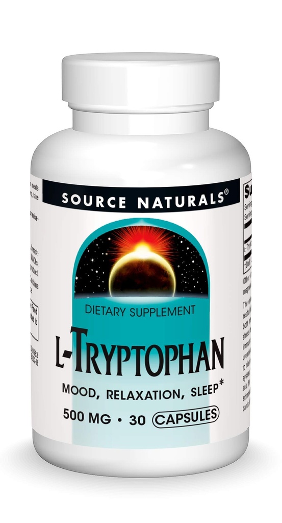 L-trüptofaan, meeleolu, lõõgastumise ja une jaoks *, 500mg - 30 kapslit