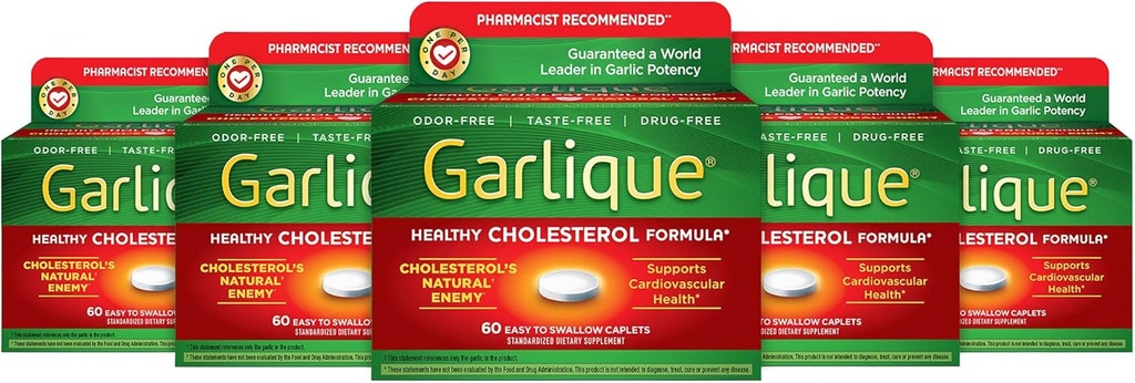Garlique Tervislik kolesterool Valem 5000 mcg Allicin, 60 Enteric kaetud kapslid (Pack of 5)