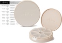 7 komponenti Pill Case, Pill Box, Daily Pill Korraldaja, Travel Pill Korraldaja, Ravimi Korraldaja, Kohandatav Pill Dispenser Sildist Kleebistega (Pearl Cream)