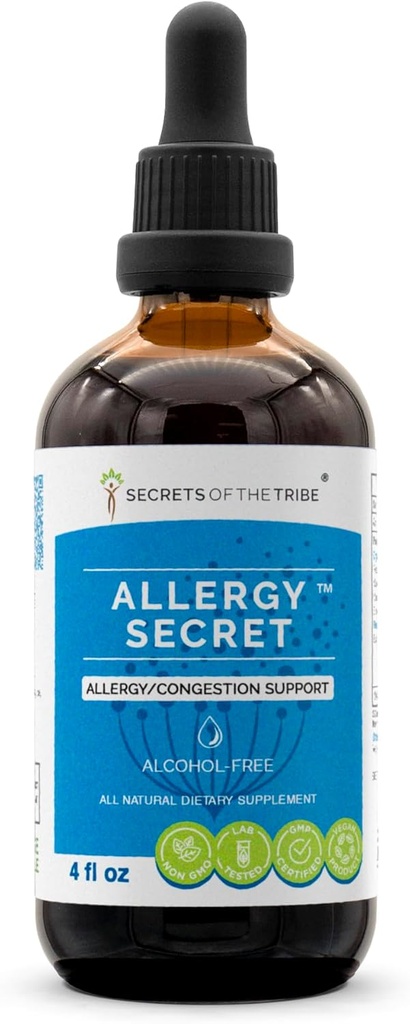 Allergia salajane alkoholivaba ekstrakt, tinktuur, Glycerite Rosemary, Mullein Leaf, Vahukommi, Sting Nettle, Eyebright. Allergia / ummikute toetamine (4 FL OZ)