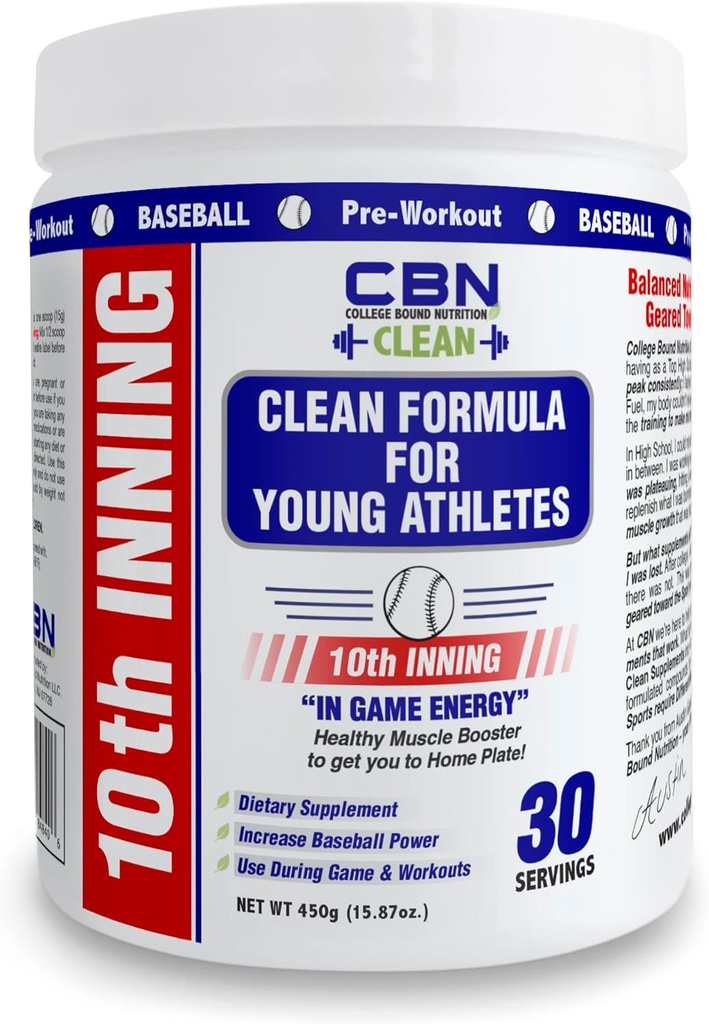 10th Inning - Hit Edasi, Viska Kõvemini, Run Faster | Baseball & Softball Development & In-Game Energy! (30 Servings)