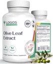 Oliivilehe ekstrakti kapslid - Immuunlisa meestele ja naistele, polüfenool ja flavonoid üldise heaolu - Non-GMO ja Vegan oliiviõli kapslid - 60 loend