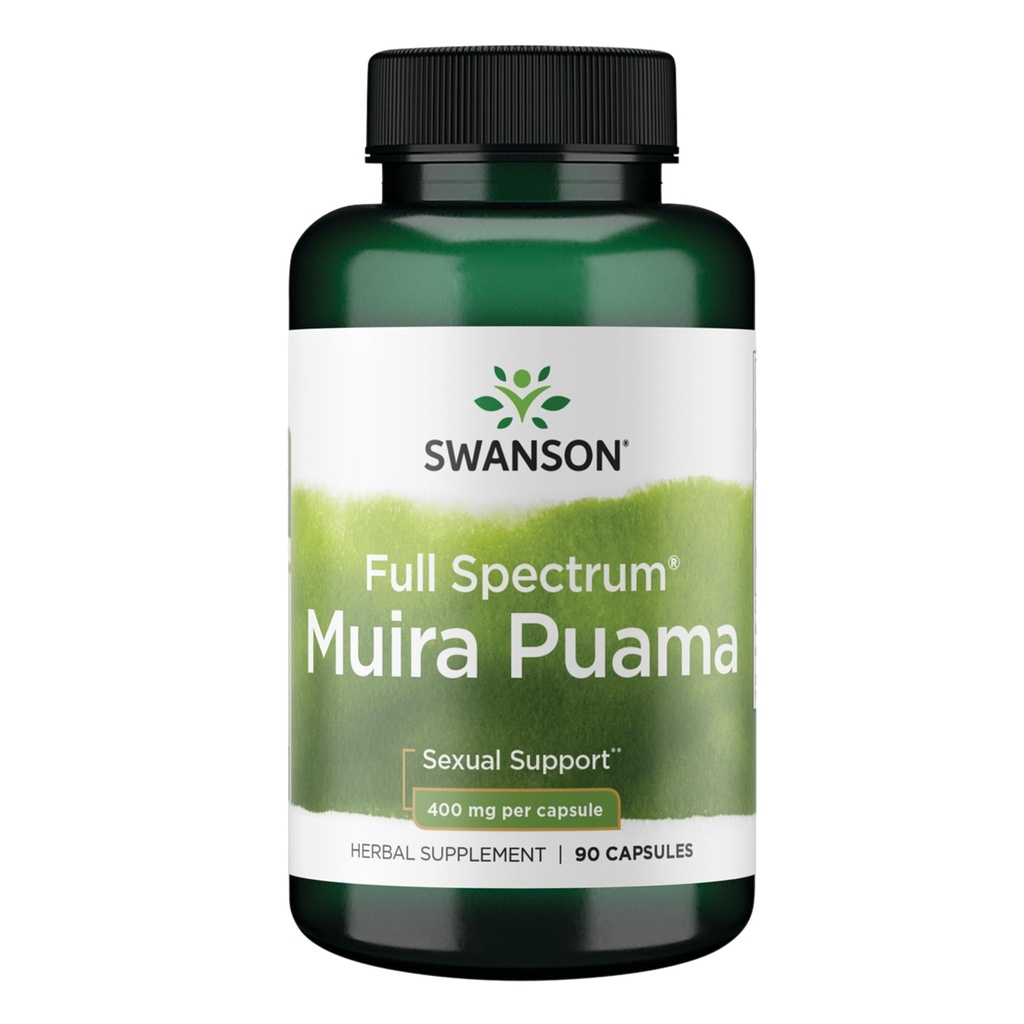 Swanson Muira Puama Juur Seksuaaltervise Virility Boost Support Meeste Naiste täiendus 400 mg 90 kapslit