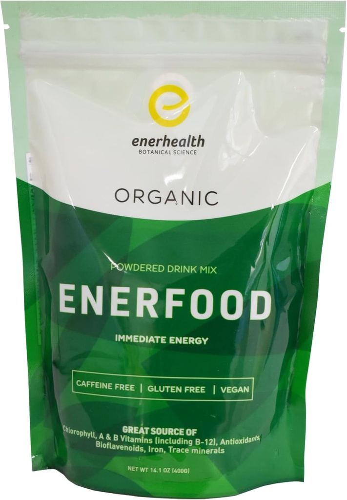 Botaanika Enerfood Puldered Drink Mix - segu 20 orgaanilist superfoods rikas klorofüll, vitamiinid, antioksüdandid, bioflavonoidid, raud ja mineraalid detox, energia, heaolu - 14,1 oz