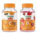 Elujõuline D-vitamiini lapsed + C-vitamiini lapsed, Gummies Bundle - suurepärane maitse, vitamiinilisand, Gluteenivaba, GMO-vaba, närimiskumm