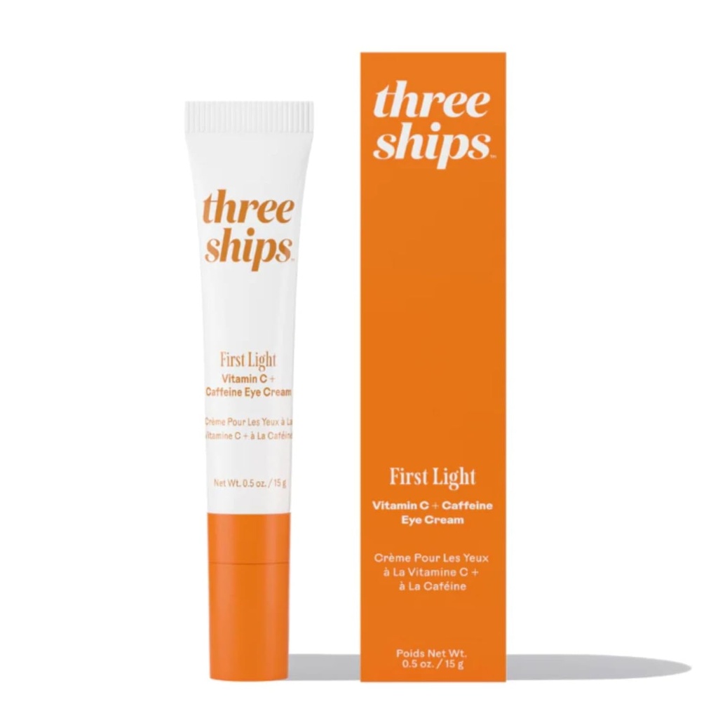 Kolm laeva - esimene kerge C-vitamiin + kofeiini silmakreem | De-Puff, Awaken, Hydrate Under-Eye Area | Cruelty-free, Vegan, Paraben-free, Sensitive Skin Safe (0,5 oz | 15 g)