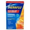 Theraflu Max Tugevus Päevane gripp Meditsiin gripi sümptomite leevendamiseks atsetaminofeeni ja Dextromethorphan HBr, Honey Sidrun Maitsestatud - 6 pulbripakendit