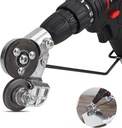 Uuendatud elektripuuri plaadilõikur, uus metall Nibbler Drill Cutter Attachment / Adapter, DIY Metal Drill Attachment, Lehtmetallist nuga raua lõikamiseks, valge leht, teras, vask, alumiinium