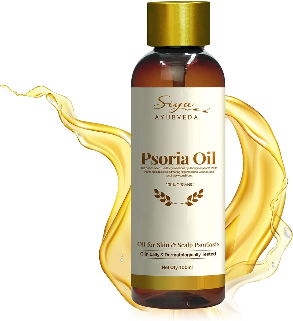Siya Ayurveda Psoriaas Raviõli looduslikuks abiks | Peanaha psoriaasi ja nahahoolduse õli | Eemalda psoriaas juurtest | Valmistatud looduslikest koostisosadest - 100 ml