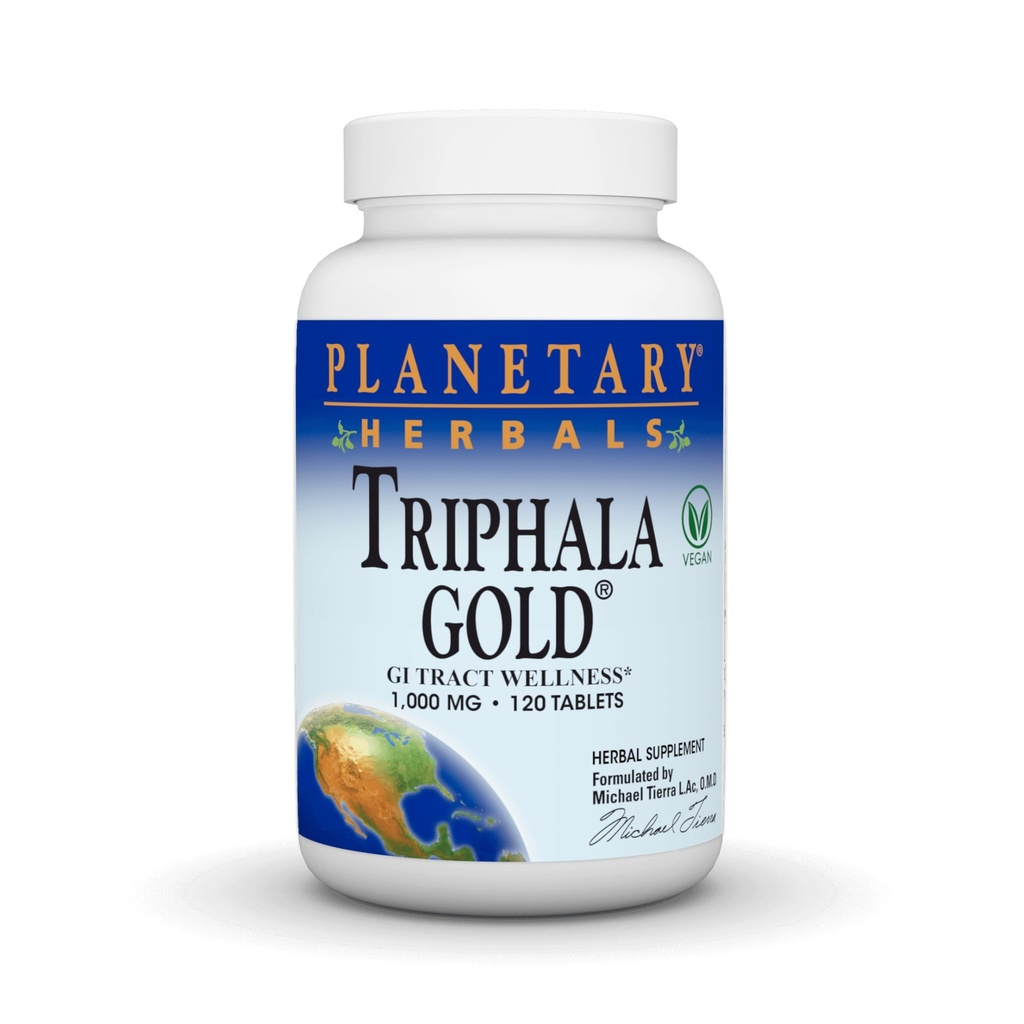 Planetaarsed taimed Triphala Gold 1000mg ekstra tugevus Ayurvedic - 120 tabletti