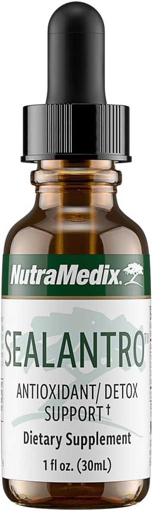 NutraMedix Sealantro - Body Detox Drops & Antioxidants Supplement - Chlorella, Pacific Cold-Water Red Seaweed & Cilantro Extract - Herbal Detox Formula (1oz)