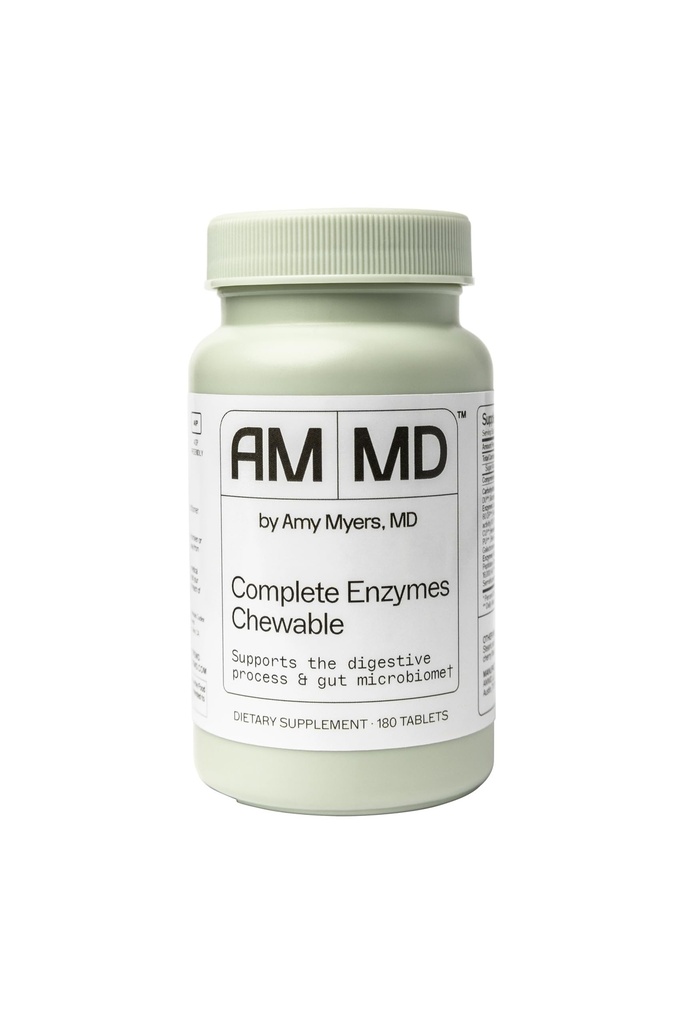 Amy Myers MD Seedeensüümid Näritav - Täielik Ensüümid Toetavad Lekkest Soolestikku, Happe Refluksi, Gaasi, Puhumist, Gluteeni Kokkupuudet - Amülaas, Lipaas, Laktaasi, Leeliseline, Proteaas, Sukraas + Rohkem - 180 tabletti