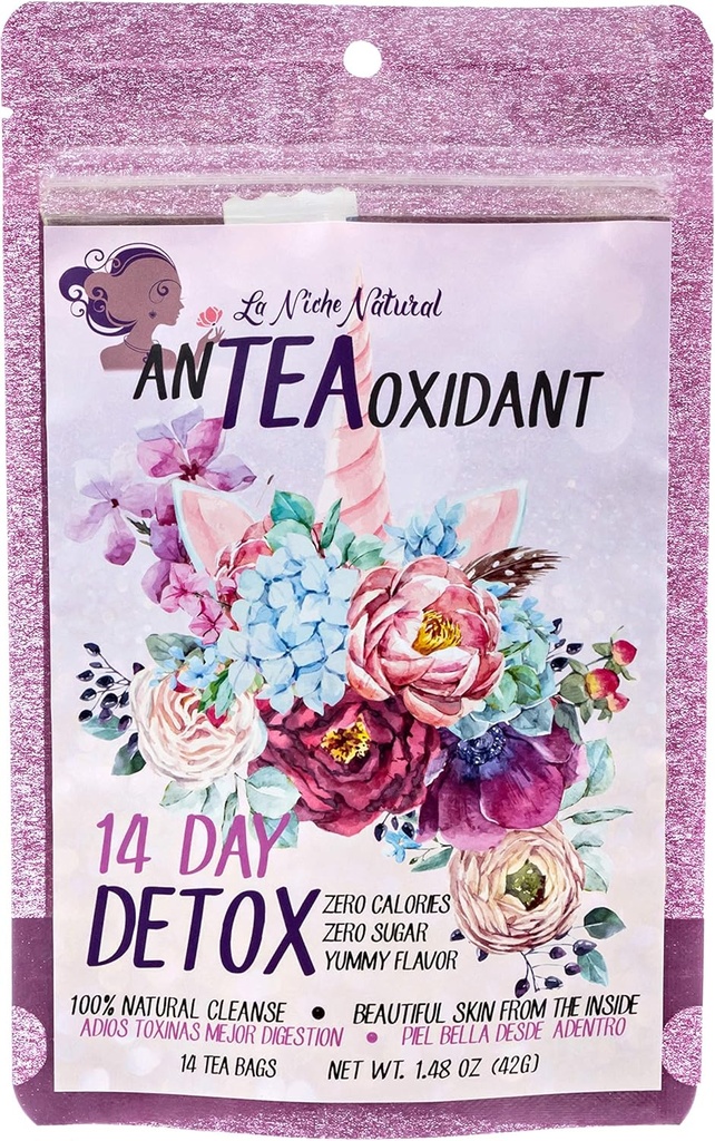Detox ja puhastav tee Vegan ja Keto Friendly Te Desintoxicante Limpieza de Colon en Te Ayuda a Purificar tu Piel Libre de Acne Healthy Colon ja Detox alates The Inside - 14 päeva