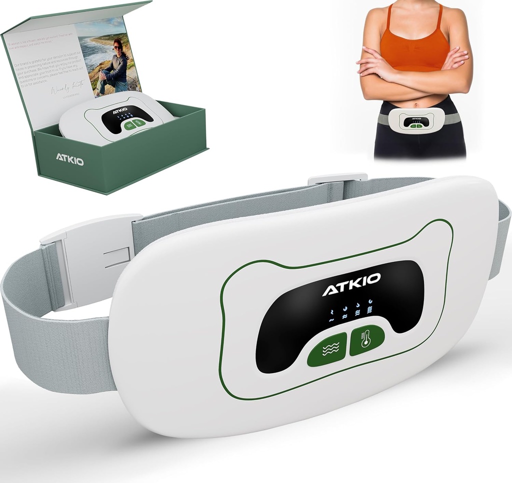 Kaasaskantav küttepadi perioodi krampide jaoks - perioodi küttepadi krampide jaoks - menstruaalvöö küttepadjad naistele - 6 soojus- ja massaažirežiimi - seljavalu leevendav elektrimassager, FSA HSA abikõlblikkus