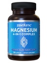 Zentastiline magneesiumkompleks 4-in-1 täiendus – magneesiumglütsinaat, malaat, tauraat ja laktaat – kelaatne kõrge neeldumine närvidele, lihastele, luudele ja immuunsüsteemile – 120 kapslit
