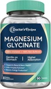 Arsti retseptid Magneesium Glütsinaat, Kelate Magneesium kõrge imendumisega ja mitte-puhverdatud, Kerge kõhuga, Ei Gluteeni, Luu, Närvi ja energia tugi, 90 tabletti