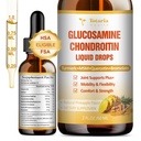 Glükoosamiin Kondroitiin MSM Vedelik tilgad FSA-HSA - ühine tugilisa mobiilsus, paindlikkus ja luud Kondroitiin Sulfate Lisand Kurkum, Quercetin, Bromelain, MSM Oil 2 FL.OZ