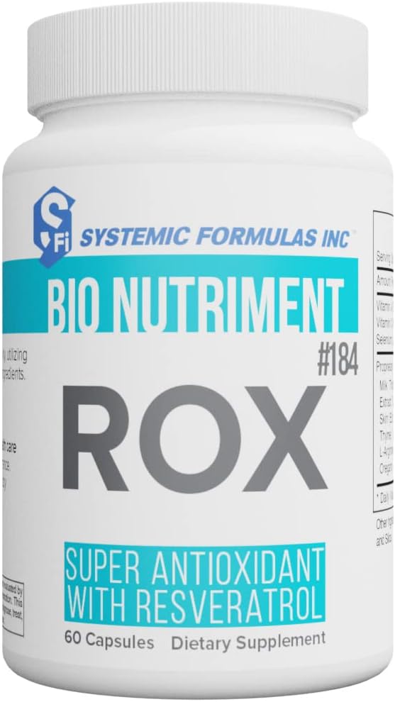 Süsteemsed valemid ROX Super Antioksüdant koos Resveratrol 60 kapsliga #184. Super antioksüdant valem