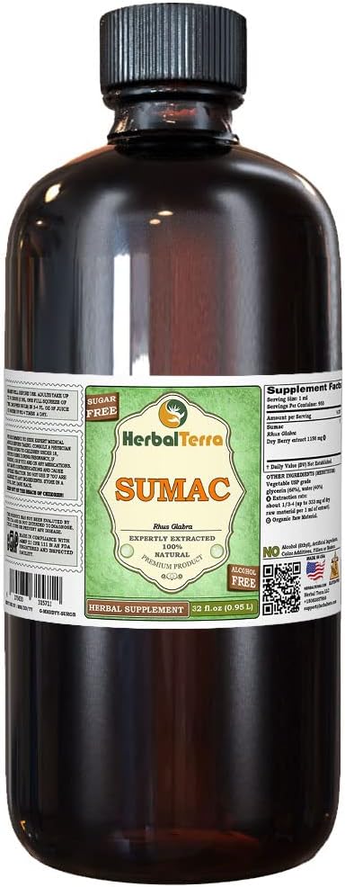Suma (Pfaffia paniculata) glütseriit, kuivatatud juured Alkoholivaba vedelik ekstrakt (Brändinimetus: HerbalTerra, Proudly Made in USA) 32 fl.oz (0,95 l)