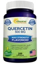aSquared Nutrition Quercetin 500 mg Supplement - 200 kapslit - kvertsetiindihüdraat südame-veresoonkonna tervise toetamiseks - Max Tugevus Pulber Kompleks pillid, mis aitavad parandada immuunvastust