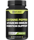 210 kapslit - Cayenne Pepper Supplements Ekstrakt 10: 1 Berberine HCI, küüslauk Bulb, Olive Leaf & More - kombineeritud valem seedetrakti tervise, südame tervise ja immuunsuse funktsiooni toetuseks