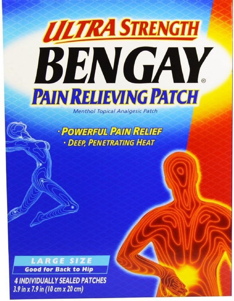 BENGAY Ultra tugevuse valu leevendavad plaastrid suured 4 suurust iga (4 pakendit)
