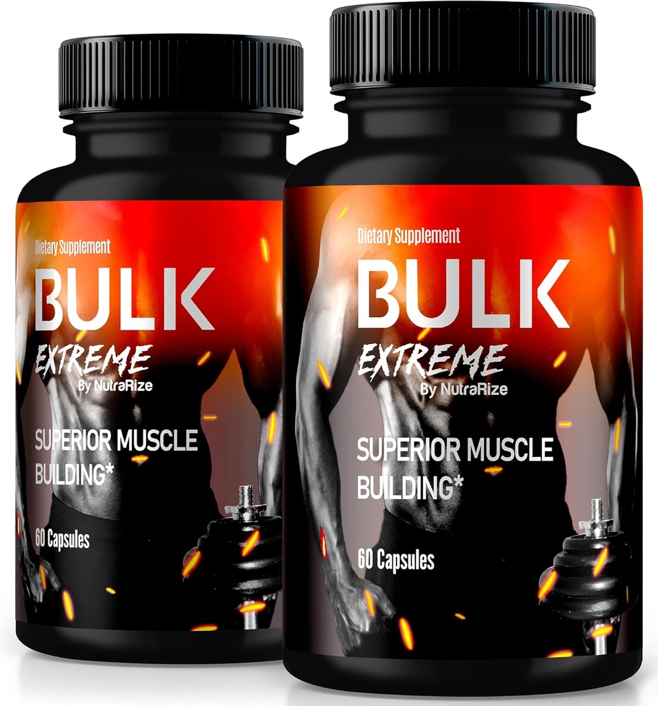 (2 Pack) Bulk Extreme Superior lihaste hoone Advanced Formula, Bulk Extreme for Lean lihasmassi meestele, kõik looduslikud lihaste ehitaja, Mees pillid füüsilise jõudluse, ülevaated (120 kapslit)