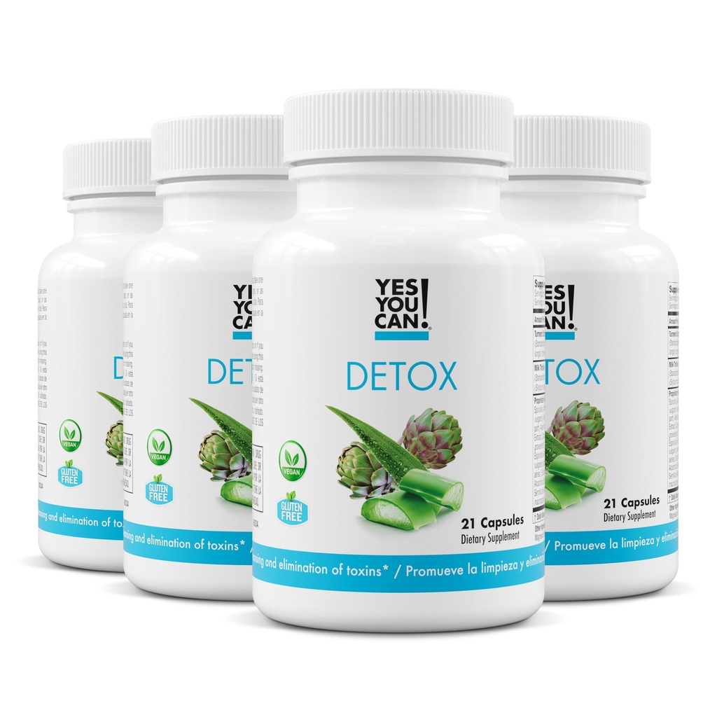 Saad küll! Looduslikud detox-pillid - diureetiline puhastamine elektrolüütide ja vitamiinidega - aitab vee säilitamisel - gluteenivaba, 21 kapslit (4 pakendit)
