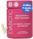 Täielik menopausi vitamiinid - Ashwaghanda, probiootikumid, ACV kehakaalu reguleerimiseks, kuumad vilgud, öised higised, puhitus, hormoonide tasakaal - Vegan 60 kapslit Menopausi lisandid naistele, kes ei ole GMO
