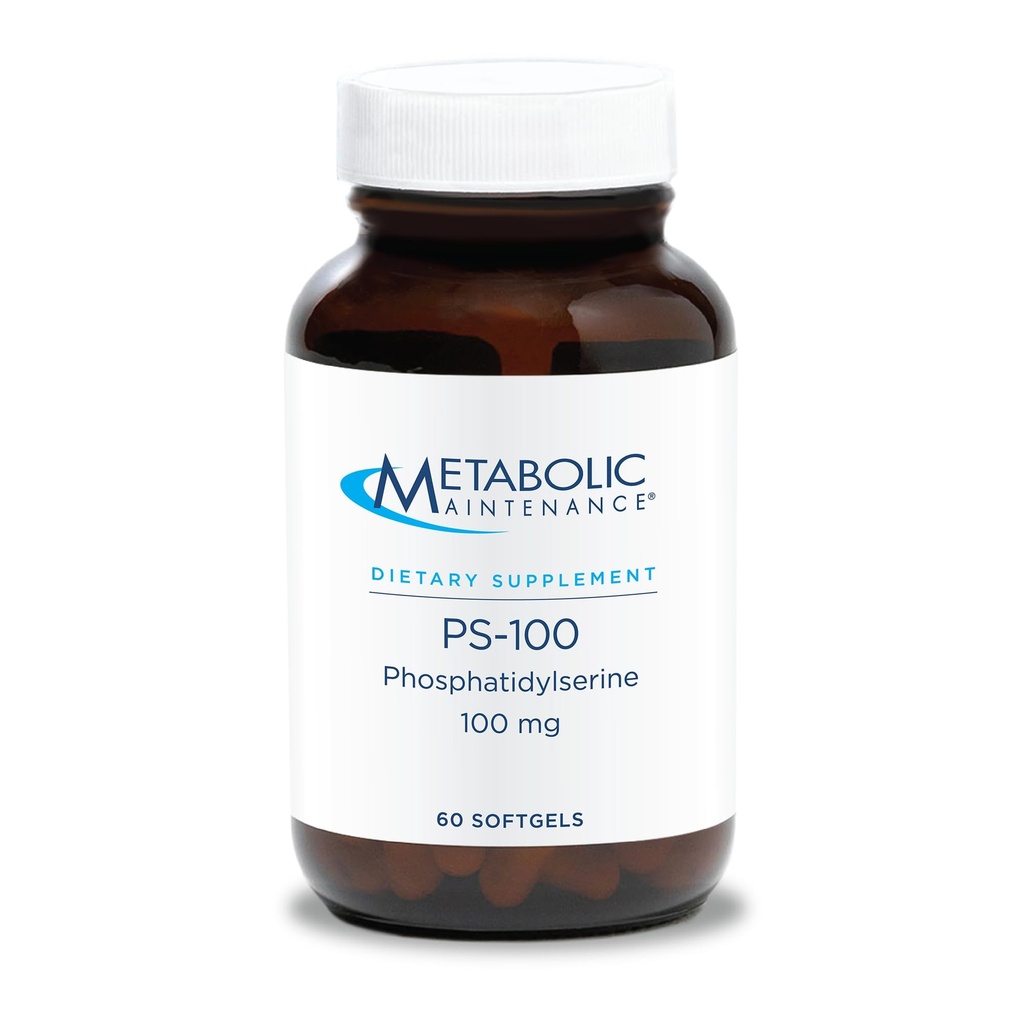 Metaboolne hooldus PS-100 fosfatidüülseriin, 100mg - lisand normaalse mälu toetamiseks + tunnetus, edendada rahulikku und (60 softgels)