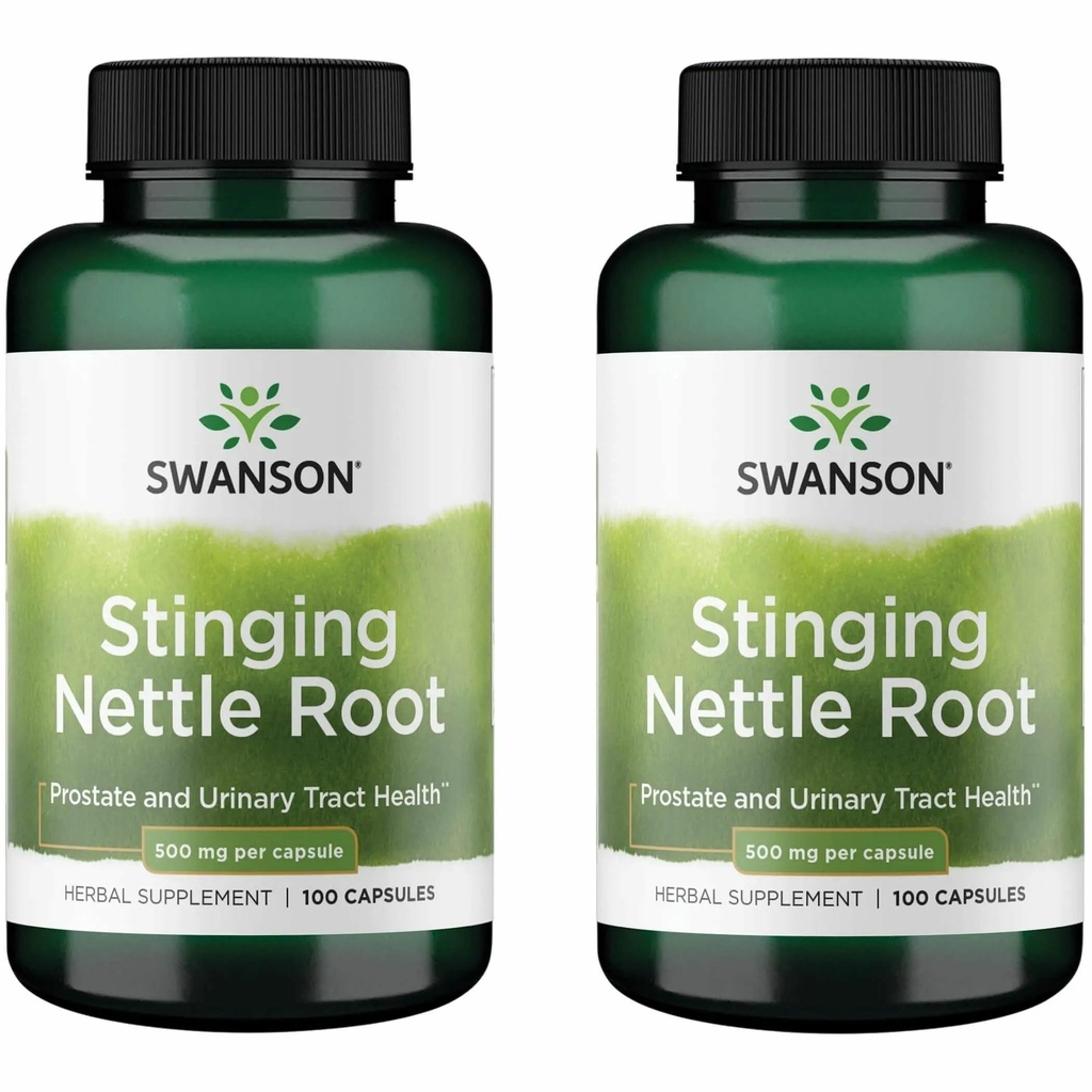 Swanson Stinging Nettle Juur (Urtica Dioica) - Taimne täiendus - (100 kapslit, 500 mg) (2 pakendit)
