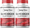(2 Pack) Easy Flow Glükogeen , EasyFlow Glükogeeni tugikapslid , Glyco Optimizer valem , looduslik veresoonte puhastaja , Premium Easy Flow Glükogeeni tugi ( 120 kapslit )