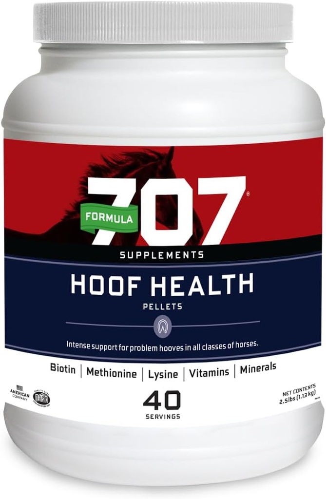 Vormel 707 Hoof Health Equine Supplement, 2,5lb Jar - Biotiin, Aminohapped ja mineraalid, et parandada ja toetada tervislikke hobuste sõrad