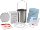 PureLife Coffee Enema Kit- Valmistatud USA-s - Kõik, mida vajate Kit - 2 Qt USA roostevabast terasest Enema Bucket - Lab testitud orgaaniline klistiir Kohv - Hallitus, seen, Mycotoxin Free - 1 nael - Kohvi tüvi