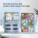 2 Pack 9 Koostisosad Reisi Pill Korraldaja Karp Niiskus Tõestus Väike Pill Juhtum Taskukott Igapäevane Pill Hoidja Konteiner Meditsiini Vitami
