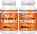Qunol Turmeric Curcumin kapslid, 1000mg Extra Tugevus täiendada, patenteeritud hüdro-lahustuv tehnoloogia, alternatiiv kurkum kurkumiini must pipar, 240 Veggie kapslid