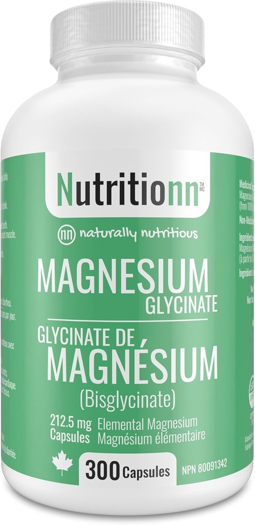 Magneesiumglütsinaadi lisand - 300 kapslit x 212,5 mg elementaarmagneesiumi, 425 mg üks kord päevas naistele ja meestele - puhas kelaatne bisglütsinaat une ja üldise tervise jaoks - valmistatud USA-s toitumise järgi