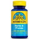 Looduse elutaimed ja ploomid | 400mg Senna & Herbal Blend tervisliku seedimise toetamiseks | Mitte-GMO | 100 Tabs, 100 Serv.