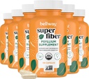 Bellway Super Fiber Kapslid (6 Pack) - USDA Orgaaniline Psyllium Husk Kapslid - Daily Psyllium Husk Fiber toidulisand seedetrakti tervist ja korrapärasust, Taimepõhine, Non-GMO, Kosher - 960 kapslit