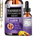 Magneesiumglütsinaat koos kaaliumlisandiga, vedel magneesiumglütsinaat 500mg kaaliumtsitraat 500mg, magneesiumvedelik tilgad veresoontele, luudele, südamele, lihastele ja närvidele Tervis, Mitte-GMO, Vegan