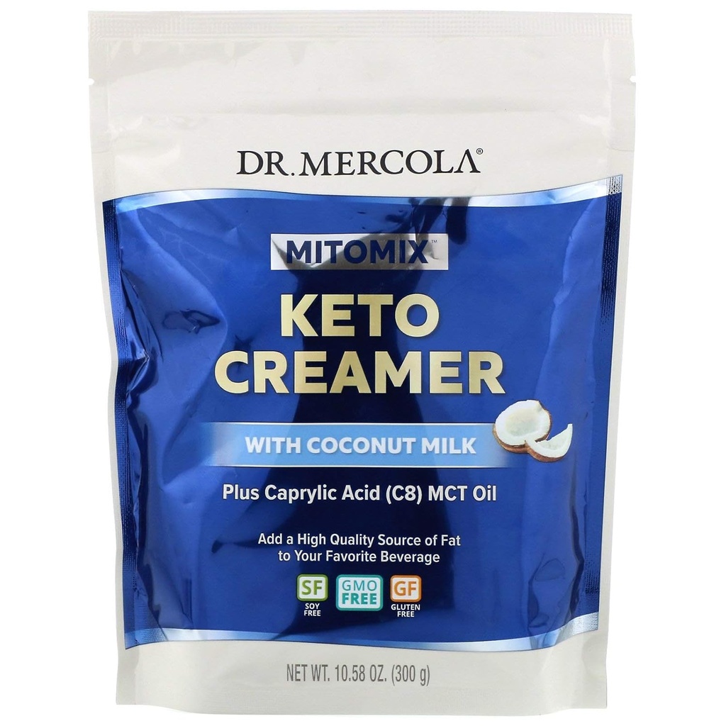 Dr Mercola MITOMIX Keto Creamer kookospiimaga, 15 serveerimist, (1 kott), MCT õli, mitte GMO, gluteenivaba, sojavaba