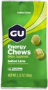 GU Energy Chews, Soolatud Lubja Energia Gummies Elektrolüütidega, Vegan, Gluteenivaba, Kosher, Kofeiinivaba ja Piimavaba On-The-Go Energia Iga treening, 12 kotti (24 Servings Total)
