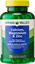 Kaltsium, magneesium, tsink ja vitamiin D3. Spring Valley Kaltsium Magneesium Plus D3-vitamiini Caplets Dietary Supplement, 250 Count Bundle koos Lualli 45 diabeediga dekodeeritud