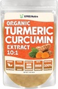 XPRS Nutra orgaaniline kurkumiinipulber Ekstrakt 10:1 - Premium USDA orgaaniline kurkumiinipulber immuunsuse jaoks - Vegan sõbralik puhas kurkumiin soolestiku tervisele (1 kord)