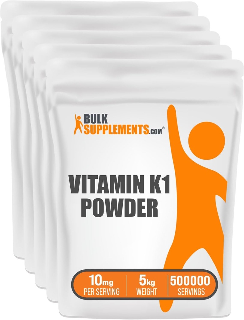 BulkSupplements.com Vitamiin K1 pulber - vitamiin K1 lisand luu ja südame tervise toetamiseks - gluteenivaba, 10 mg serveerimise kohta, 1 kg (2,2 naela) (pakk 1)