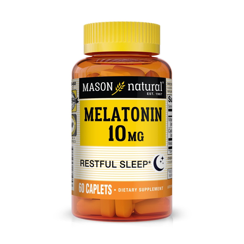 MASON LOODUSLIK Melatoniin 3 mg B6 ja kaltsiumiga, looduslik uneabi, toetab rahulikku und, 60 tabletti