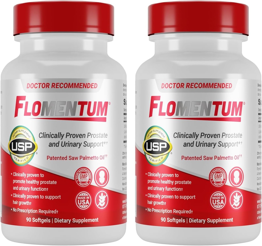 Flomentum® Saw Palmetto meeste eesnäärme täiendus | Eesnäärmetoetus meeste tervisele | USP kontrollitud - tervislik kusevool ja kuseteede funktsioon - 320 mg üks kord päevas (180 loend)