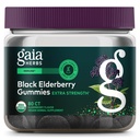 Gaia maitsetaimed Black Elderberry (Sambucus Nigra) Extra Strength Gummies - Maitsev Immune Support Supplement - Made with Certified Organic Black Elderberries for Immune System Support - 80 Gummies