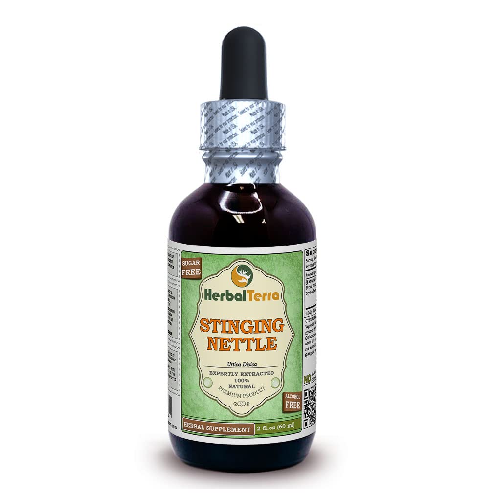 Herbal Terra LLC Stinging Nettle (Urtica Dioica) Glycerite, Organic Kuivatatud Lehed Alkoholivaba vedelik Ekstrakt 2 oz