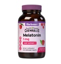 Bluebonnet Nutrition EarthSweet melatoniin 1 mg Fast-Acting Quick Dissolve Nighttime Lõdvestamine & Restful Sleep Support - Uneabi - Gluteenivaba, vegan - Vaarikamaitse - 120 närimistabletti